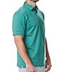 Color:Jade - Image 3 - Short Sleeve Johnnie Polo Athletic Knit Polo Shirt