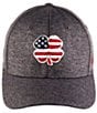 Color:Grey - Image 1 - USA Flag Heather Memory-Fit™ Hat