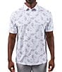 Color:White - Image 1 - Weekend Short Sleeve Printed Polo Shirt