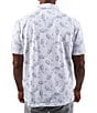 Color:White - Image 2 - Weekend Short Sleeve Printed Polo Shirt