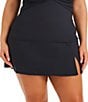 Bleu Rod Beattie Plus Size Kore High Waisted Swim Skirt, Color:Black - Image 1