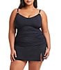 Bleu Rod Beattie Plus Size Kore High Waisted Swim Skirt, Color:Black - Image 3