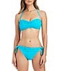 Bleu Rod Beattie Solid Rufflicious Molded Cup Bandeau Swim Top & Solid Rufflicious Bow Tie Hipster Swim Bottom - Image 1