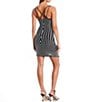 Color:Black/Silver - Image 2 - Glitter Pattern Bodycon Dress