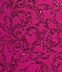 Blondie Nites Glitter Patterned Scoop Neck Illusion Corseted Dress - Image 4
