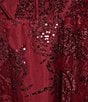 Blondie Nites Plus Size Sleeveless V-Neck Short Corset Glitter Sequin Pattern Party Dress - Image 4
