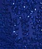 Blondie Nites Sequin Pattern Pinch Front Bodycon Mini Dress, Color:Royal - Image 4