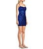 Blondie Nites Sequin Patterned Corseted Lace Up Back Bodycon Dress - Image 3