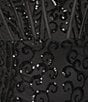 Blondie Nites Sequin Patterned Corseted Side Slit Dress - Image 4