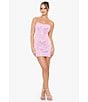 Color:Pink - Image 4 - Sleeveless Spaghetti Strap Iridescent Sequin Open Back Dress