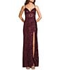 Blondie Nites Spaghetti Strap V-Neck Full Lace Strap Tie Back Dress - Image 5