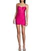 Color:Hot Pink - Image 1 - Spaghetti V-neck Corset Stretch Dress