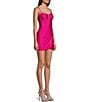 Color:Hot Pink - Image 3 - Spaghetti V-neck Corset Stretch Dress