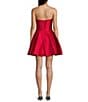 Blondie Nites Strapless Sleeveless Corset Satin Lamour Party Dress, Color:Red - Image 2
