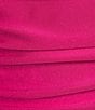 Color:Hot Pink - Image 4 - V-Neck Power Satin Tie Back Long Gown