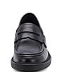 Color:Black Leather - Image 4 - Halo Leather Penny Loafers