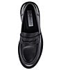 Color:Black Leather - Image 5 - Halo Leather Penny Loafers