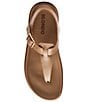 Color:Sand Leather - Image 6 - Nelli Leather T-Strap Thong Sandals