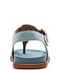 Color:Blue Suede - Image 4 - Nelli Suede T-Strap Thong Sandals