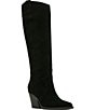 Blondo Opal Waterproof Suede Western Block Heel Tall Boots - Image 1