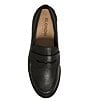 Color:Black Leather - Image 6 - Penny Waterproof Leather Loafers