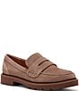 Color:Taupe Suede - Image 1 - Penny Waterproof Suede Loafers