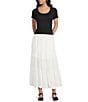 Blu Pepper Bow Maxi Skirt, Color:Off White - Image 3