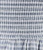 Blu Pepper Check Printed Tie Front Strapless Tube Top - Image 4