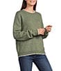 Blu Pepper Contrast Trim Crew Neck Long Sleeve Sweater - Image 1