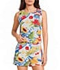 Blu Pepper Coordinating Floral Printed Cropped Top - Image 1