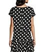 Blu Pepper Coordinating Polka Dot Lace Trim Short Sleeve Top - Image 2