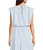 Blu Pepper Coordinating Sleeveless Cropped Tie Back Bubble Top - Image 2