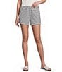 Blu Pepper Coordinating Stripe Print Mid Rise Flat Front Pull-On Shorts - Image 1
