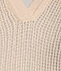 Blu Pepper Crochet Split Neck Elbow Sleeve Knit Top - Image 4