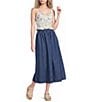 Blu Pepper Denim Maxi Skirt - Image 3