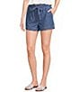 Blu Pepper Denim Tie Front Shorts - Image 1