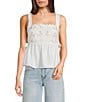 Blu Pepper Embroidered Square Neck Tank Top - Image 1