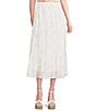 Blu Pepper Floral Embroidered Tie Front Coordinating Maxi Skirt - Image 1