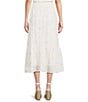 Blu Pepper Floral Embroidered Tie Front Coordinating Maxi Skirt - Image 2