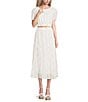 Blu Pepper Floral Embroidered Tie Front Coordinating Maxi Skirt - Image 3