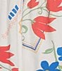 Blu Pepper Floral Print Ricrac Trim Midi Dress, Color:Ivory Multi - Image 3