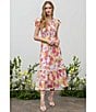 Color:Ivory Multi - Image 4 - Floral Print Smocked Midi Dress