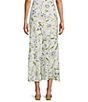 Blu Pepper Floral Printed Pull-On A-Line Midi Skirt - Image 2