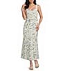 Blu Pepper Floral Printed Pull-On A-Line Midi Skirt - Image 3