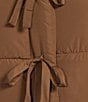 Blu Pepper Flutter Sleeve Bow Detail Zip-Up Puffer Vest, Color:Brown - Image 4