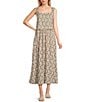 Blu Pepper Blu Pepper Geometric Pattern Coordinating Midi Skirt, Color:Light Mocha - Image 3