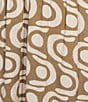 Blu Pepper Blu Pepper Geometric Pattern Coordinating Midi Skirt, Color:Light Mocha - Image 4