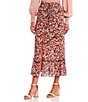 Color:Brown Multi - Image 1 - High Rise Smock Waist Floral Skirt