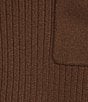 Blu Pepper Knit Mock Neck Front Pocket Cap Sleeve Sweater - Image 4