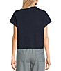 Blu Pepper Knit Mock Neck Front Pocket Cap Sleeve Sweater - Image 6